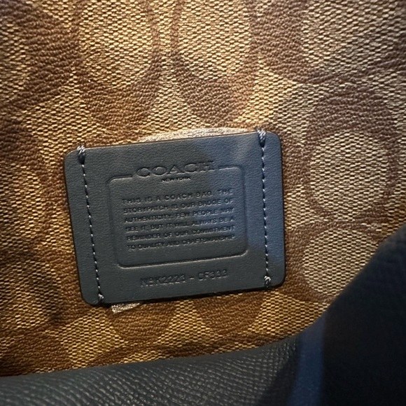 Coach CF333 Gray Leather Mollie Tote New Without Tag - Picture 6 of 7